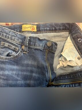 Wrangler Dark Blue Denim Jeans with Contrast Stitching